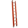 Heavy duty fiberglass folding combination step extension ladder
