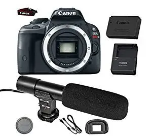 Canon EOS Rebel SL1 DSLR Camera (Body Only) + On-Camera Shotgun Microphone - International Version
