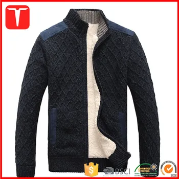 mens thick zip up cardigan