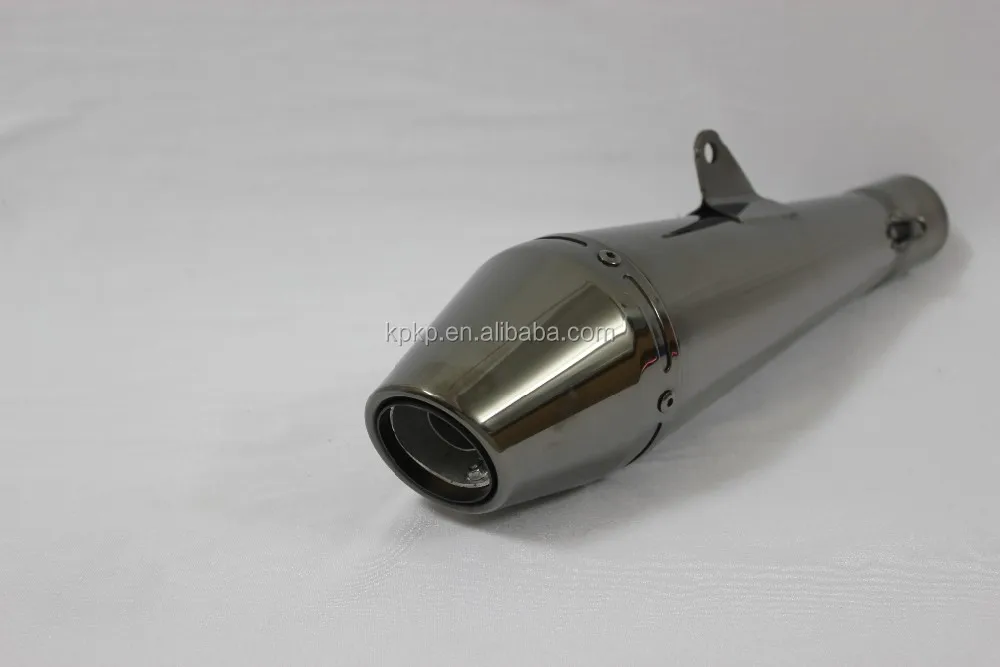 thumbnail interactive-video image 1 of GIDIBII Full Exhaust Muffler Pipe Slip-On For Honda Ruckus 50 & 125cc/150cc GY6 - Chrome Stainless Steel 1 of 5