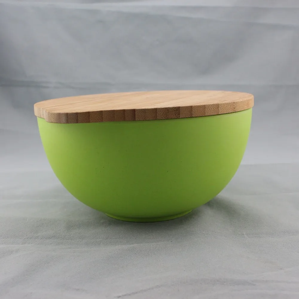 Ecofriendly Design Bamboo Fiber Salad Bowl With Bamboo Lid Buy Salad