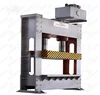 Cold press machine for plywood production with oil cylinder upper side