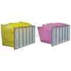 bag filter medium efficiency F7 glass fiber bag filters with metallic frame