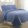 Solid Color Embroidered Thin Quilted Bedspread