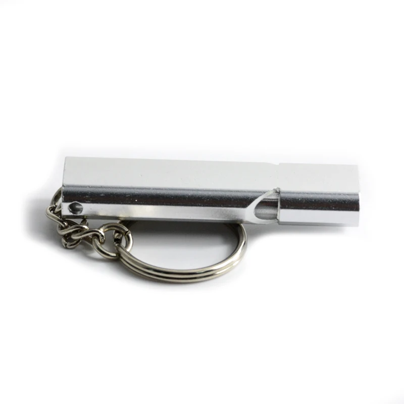 Outdoor Survival Metal Emergency Flat Whistle With Key Ring Buy
