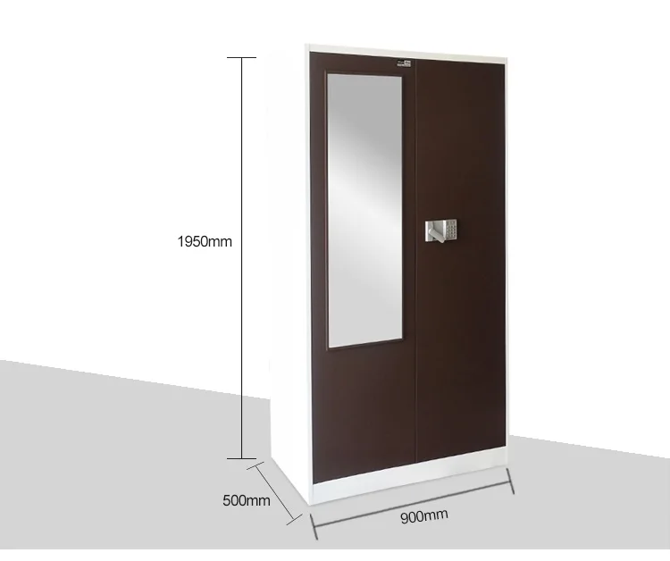 Elegant design bedroom fair price furniture steel wardrobe with low price