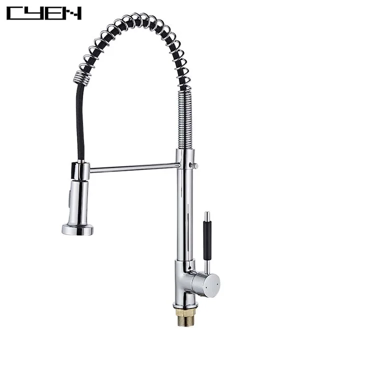 Stainless Steel Pull Down Single Handle Flexible Gooseneck Kitchen Sink