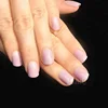 Lady Daily Wear Candy Press On Nails Light Purple Shiny Nail Art Tips Easy DIY Manicure Accessories 24pcs/bag F28-484