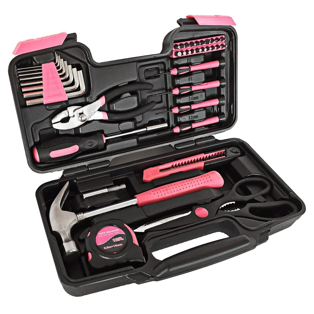 39pcs Women Hand Tool Sets /cute Tools Set/home Repair Ladies Tool Kit