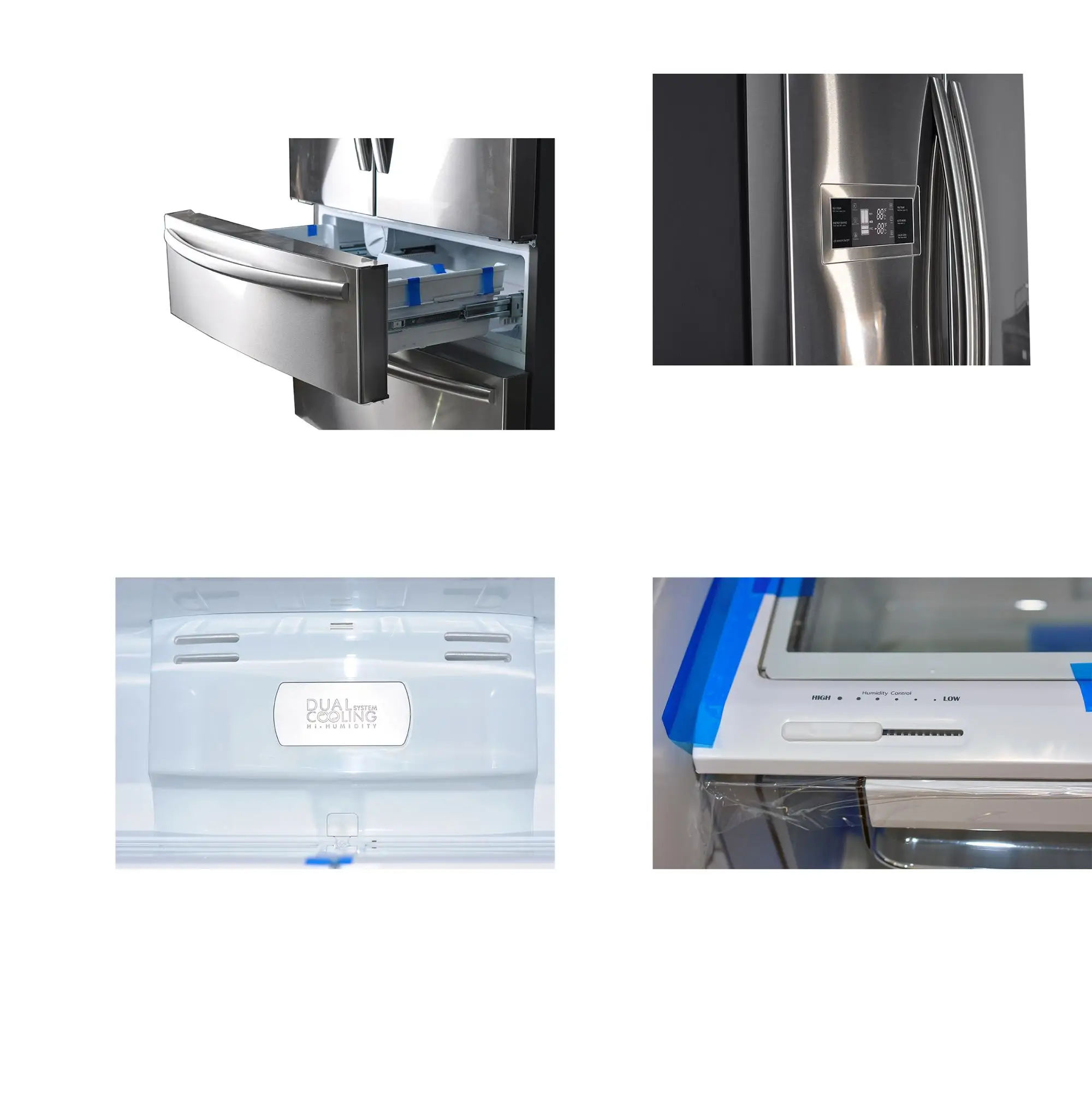 Automatic Defrosting Side By Side Electronic Refrigerator Freezer With