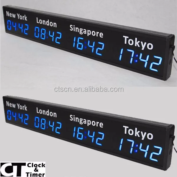 World clock with seconds