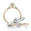 Platinum Simulation Diamond Gold Rose Gold 50 Diamond Ring