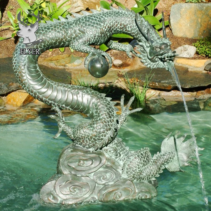 Large Bronze Dragon Water Fountain For Garden Decoration Buy Bronze