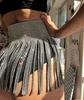 Summer New Pattern Sexy Exceed Diamond Bandage Skirt Bling Sequined Tassel Club Night Party Wear Women Skirt