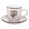 ceramic stoneware cup and saucer espresso cup and saucer with metallic decoration LFGB test pass