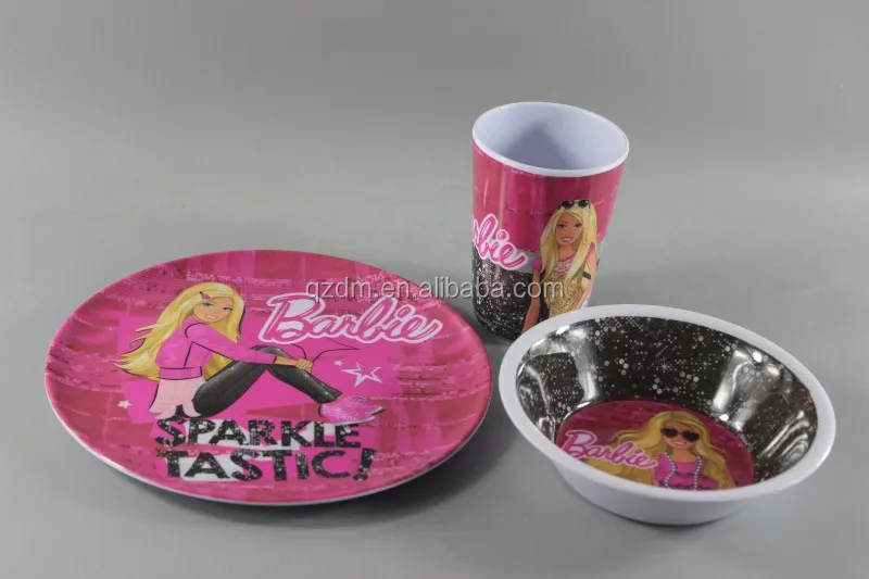 Customized design 3pcs Melamine Kids dinner set