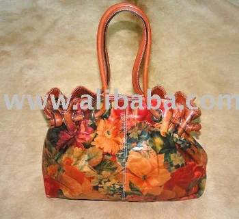 floral leather handbags