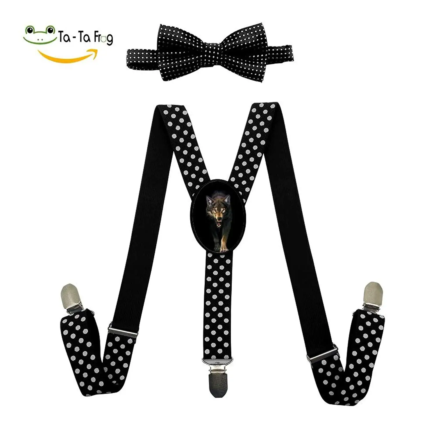 Xiacai Funny Unicorn Suspender/&Bow Tie Set Adjustable Clip-On Y-Suspender Boys