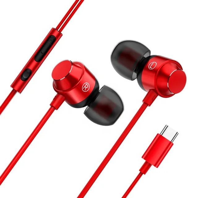 Type-C Earphones Wired Control With Microphone High Quality HiFi Stereo Type C headset USB-C Earbuds - ANKUX.COM