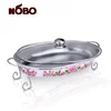 NOBO Factory price customized printed food display warmer stainless steel food buffet warmer with rack