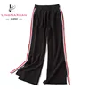 High Quality Silk Black Split Ends Horn Pants for Women