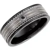 Black Wedding Rings Pros and Cons of Mens Tungsten Carbide Ring Black Diamond Ring Polished Shiny and Brushed/Mette TGTU166