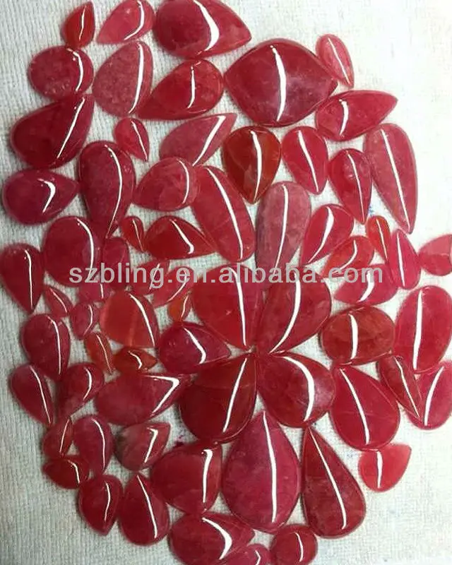 wholesale natural Argentina Rhodochrosite pear cut for jewelry making.jpg