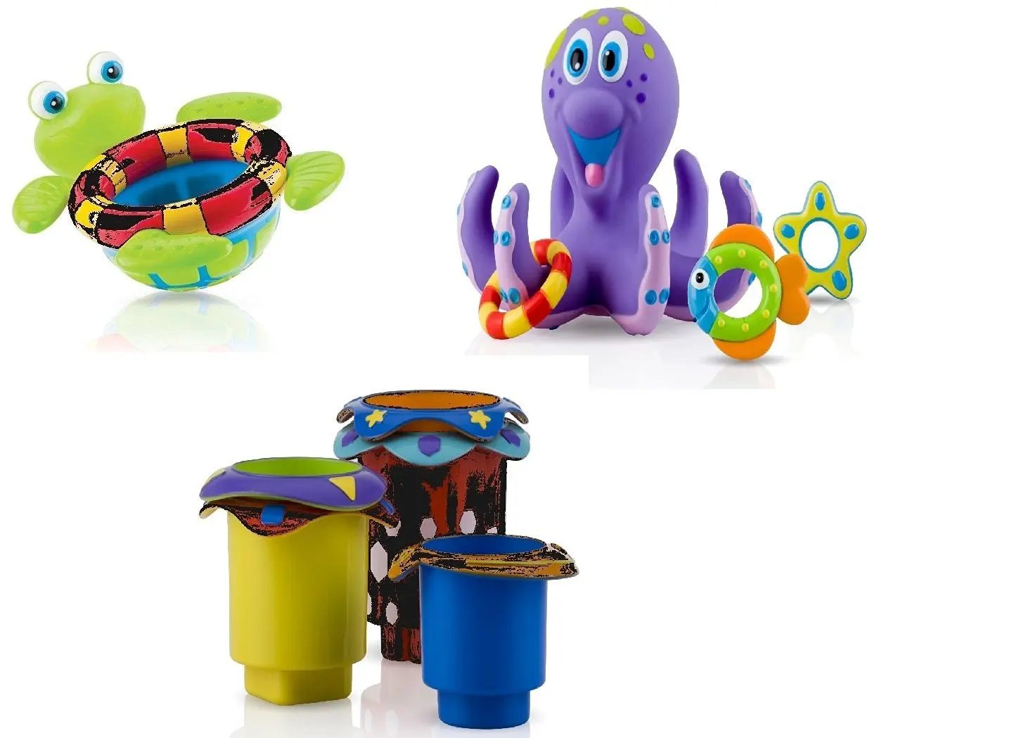 nuby splish splash stacking cups