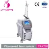 nd yag ruby laser 694nm blue and green color tattoo removal picosecond laser equipment