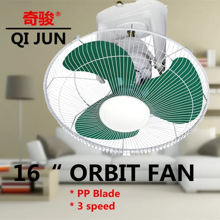 Green Plastic Blades 16 Mini Oscillating Fan Orbit Ceiling Fan