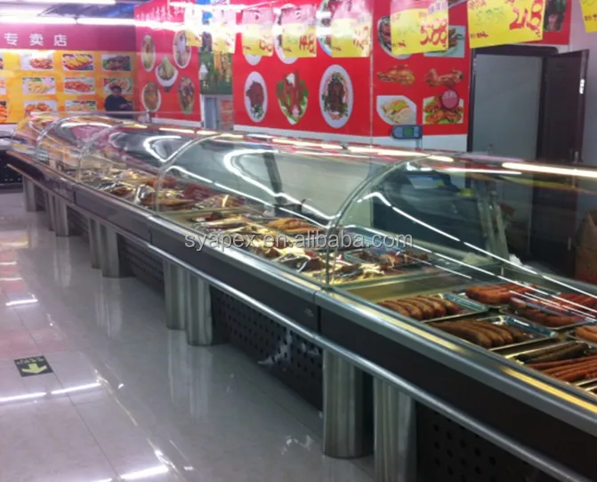 Apex Supermarket Deli Showcase/equipment For Keeping Food Hot/hot Food