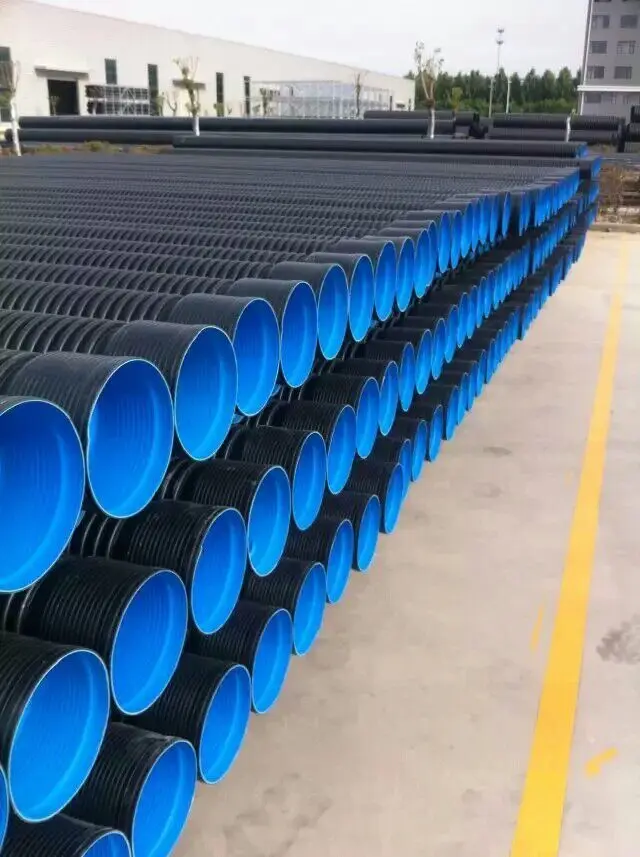 Manufacturer Price Pe Culvert Pipe Sn4 400mm Pe Double Wall Corrugated ...