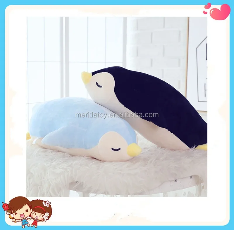 stuffed blue penguin