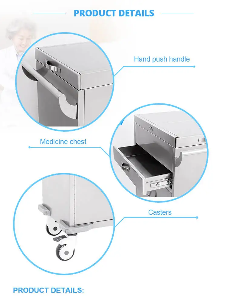 hospital plastic emergency cart