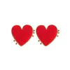 Valentine Earrings Heart Dangle Earrings For Women Girls Gold Alloy Acrylic Earrings