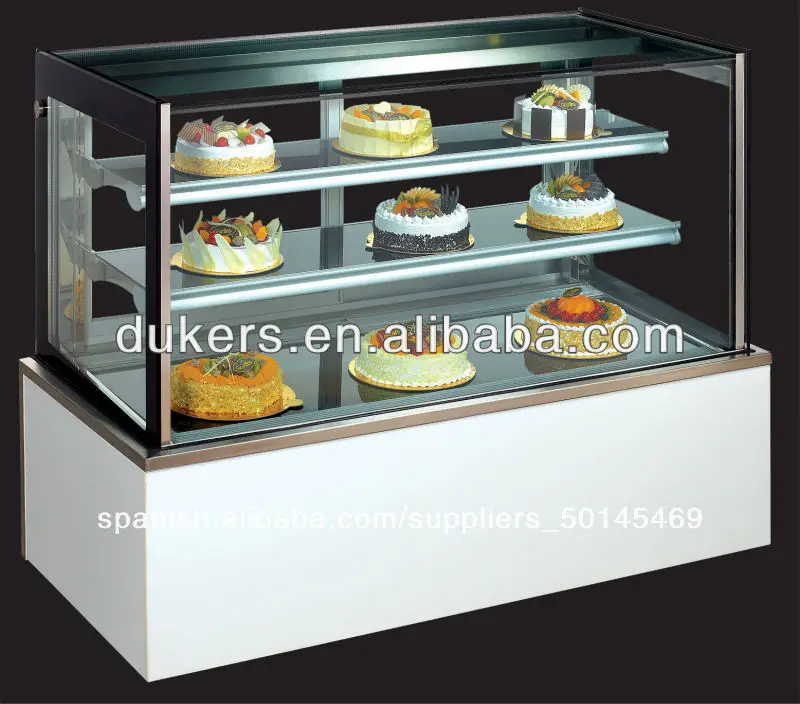 A base de mármol enfriador de panadería, pastel de pantalla del