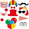2016 Hottest Hot selling 12 sets clown carnival Funny Paper beard pictures birthday party ideas wedding props