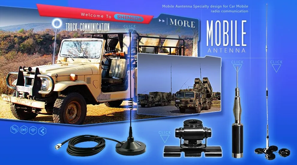 Tri Band 144/223/430mhz Mobile Radio Antenna With Pl259 Connector 3