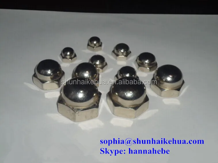 Black zinc acorn nut