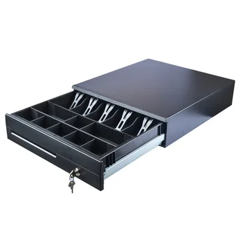 Mini Cash Drawer Cabinet Money Tray With Locking Lid Black Pos