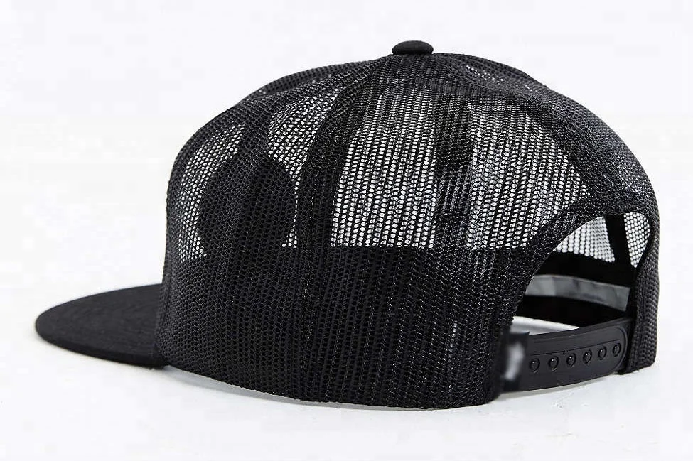 100 Polyester Flat Brim Custom Full Mesh Snapback Trucker Hat Cap - Buy