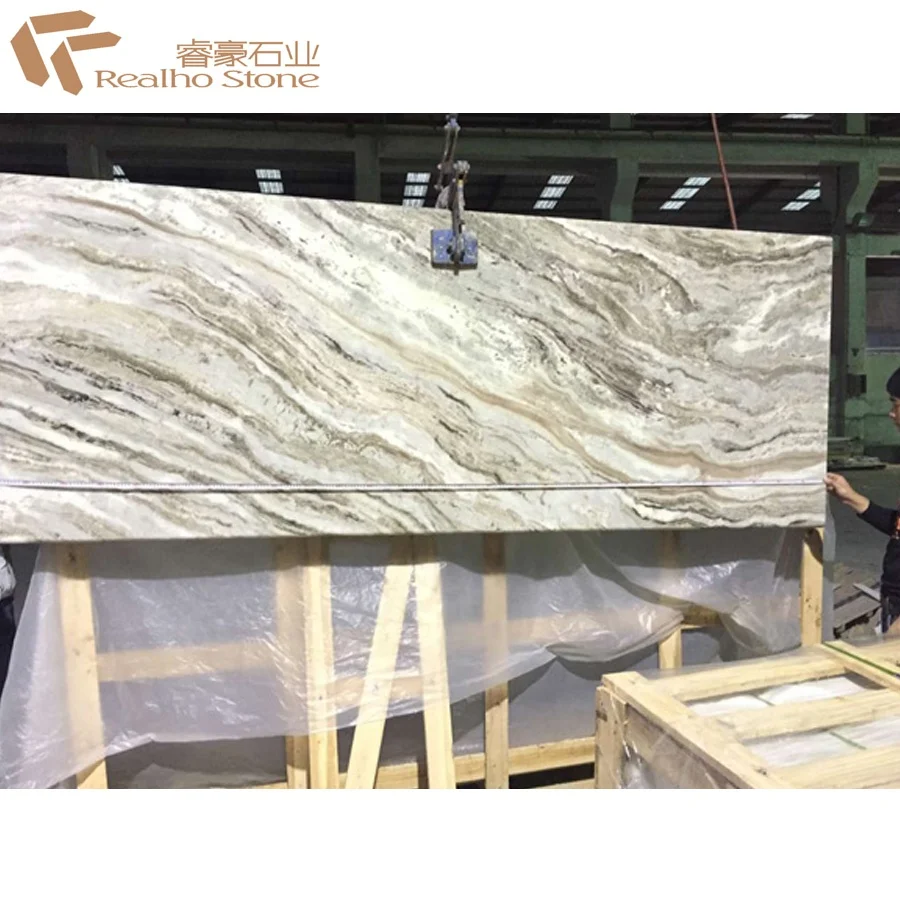 Ready Made Moon White Prefab Laminated Granite Countertops For