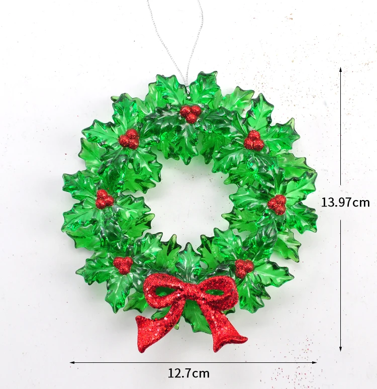 Christmas Tree Decoration Green Wreath Christmas Hanging Ornament - Buy