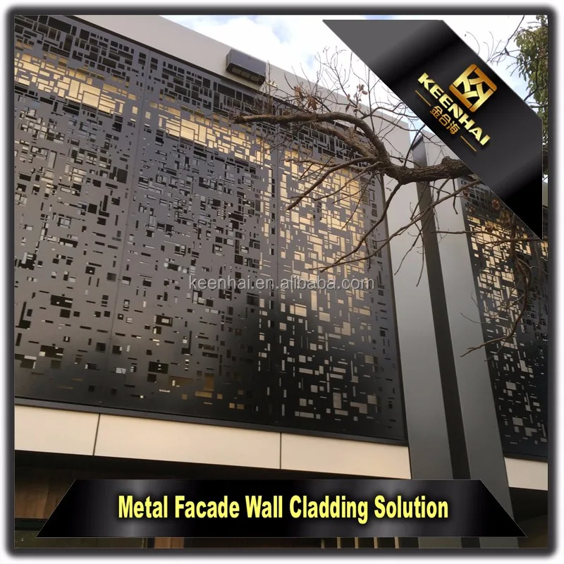 Laser Cut Indoor Decorative Aluminium Perforated Metal Wall Cladding 