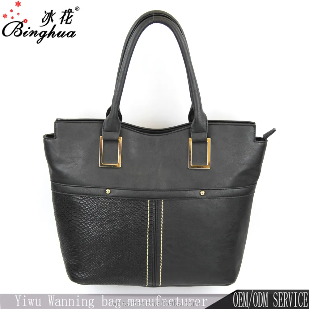 B-2744 Yiwu Leading Handbag Factory Shiny Patent Pu Leather Designer ...