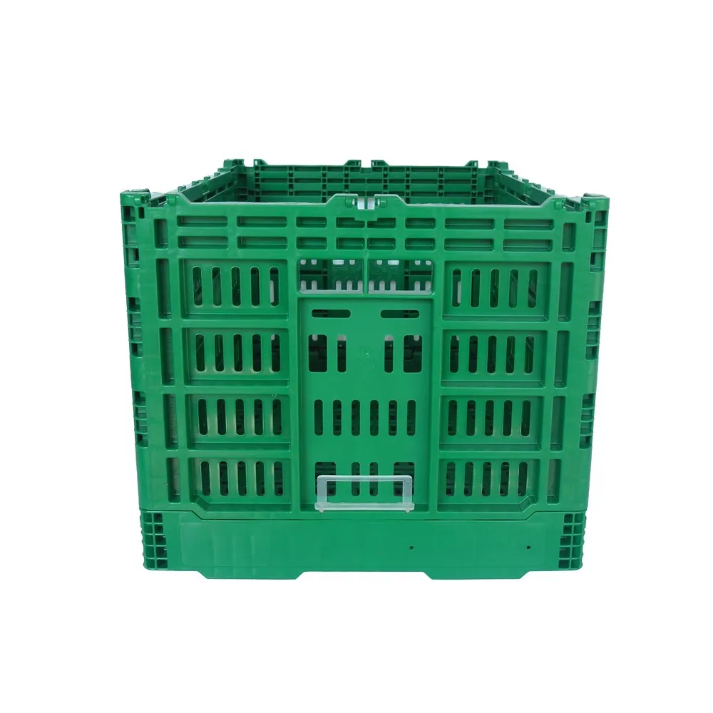 600x400x340 Vegetable Used Perforated Plastic Collapsible Basket And