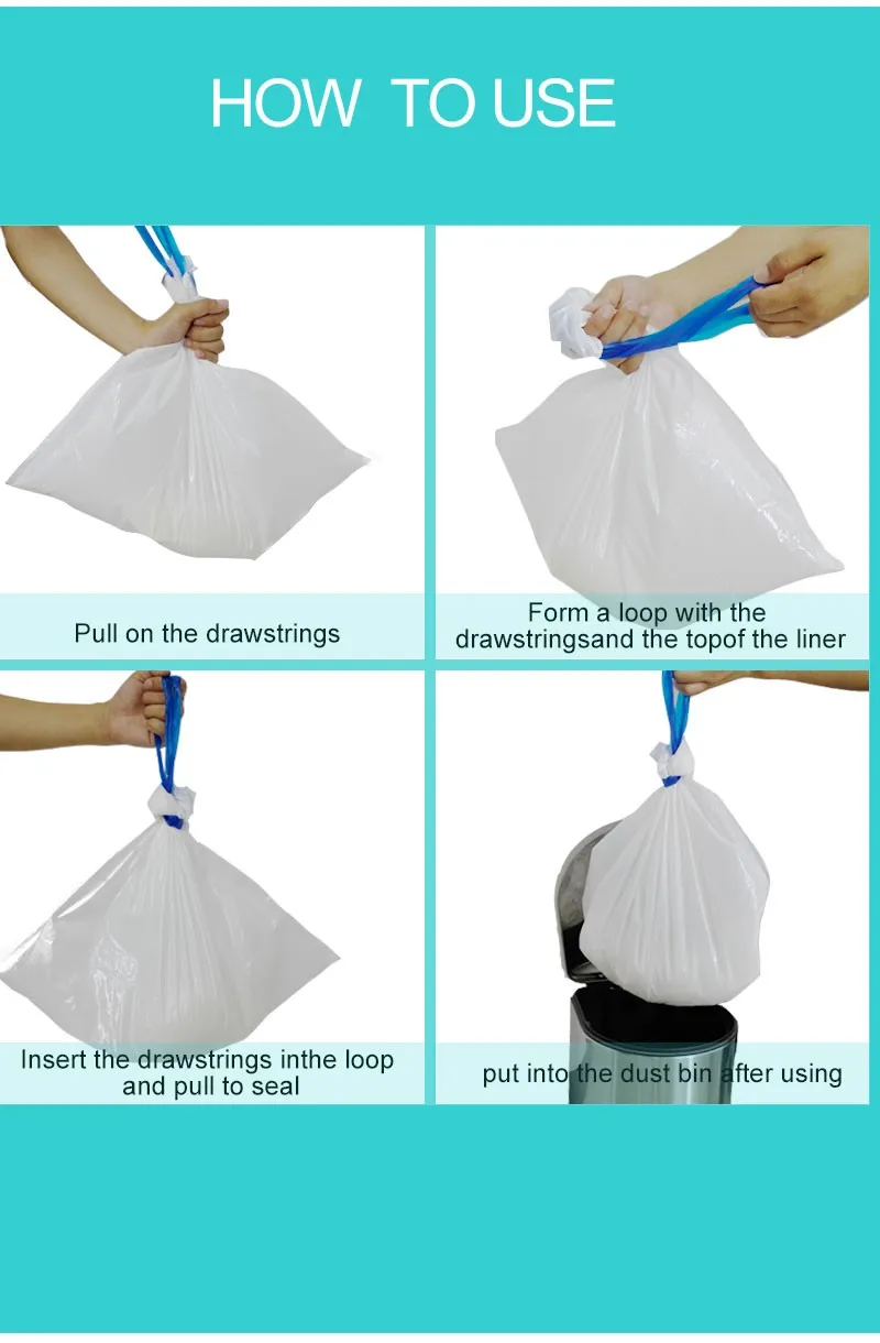 White Potty Liner Commode Liners Disposable Plastic Commode Liner With