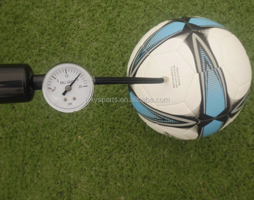 Cheap Customized Color Pp Material Soccer Ball Hand Air Pump With Gauge