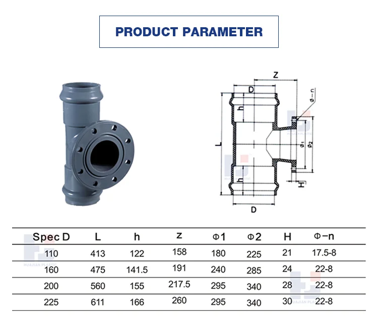 Hj Best Price Pvc Water Supply Pipe Fittings Two Faucet One Flange