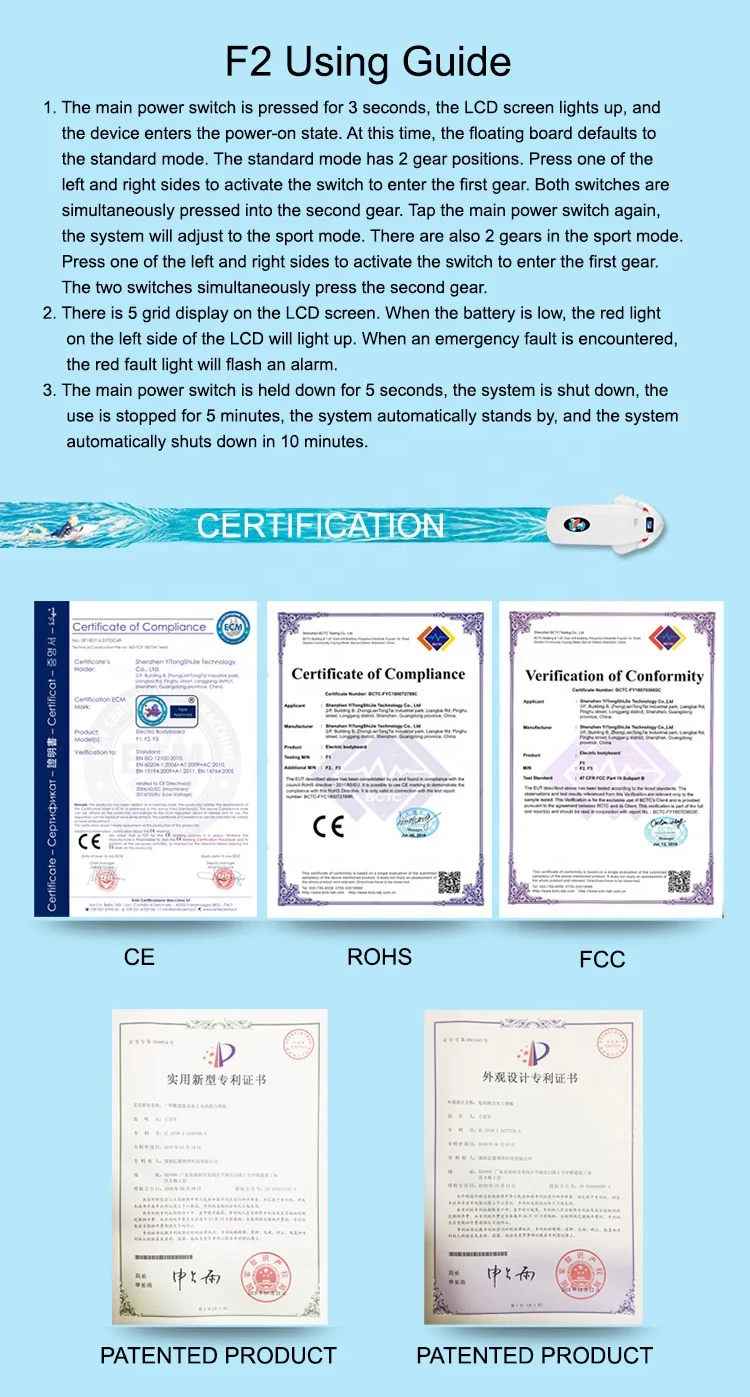 Sea Scooter Water Sport Electric Jet Body Board Surfboard Bodyboard